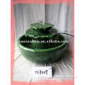 Tabletop green ceramic glaze water fountain